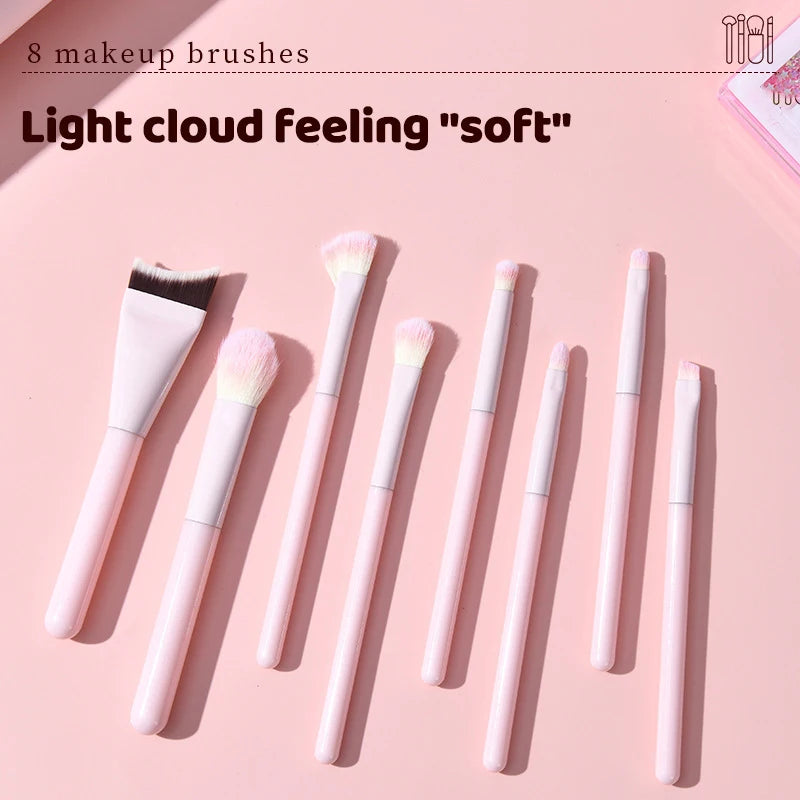 1/8 PCS Makeup Brushes Set Eye Shadow Foundation Women Cosmetic Brush Eyeshadow Blush Beauty Soft Hair Make Up Tools With Bag