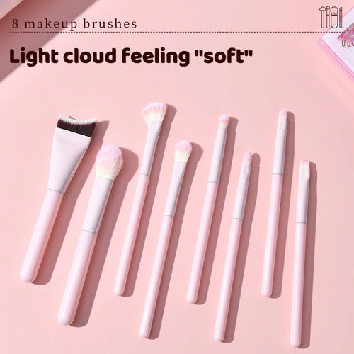 1/8 PCS Makeup Brushes Set Eye Shadow Foundation Women Cosmetic Brush Eyeshadow Blush Beauty Soft Hair Make Up Tools With Bag