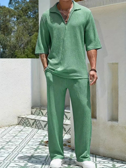 Men's retro casual pants set
