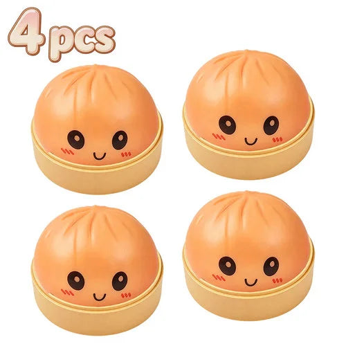 Simulation Dumpling Squishy Toys Pressure Ball Soft Slow Rebound Squishy Glitter Sensory Baozi Toy Anxiety Relief Birthday Gifts