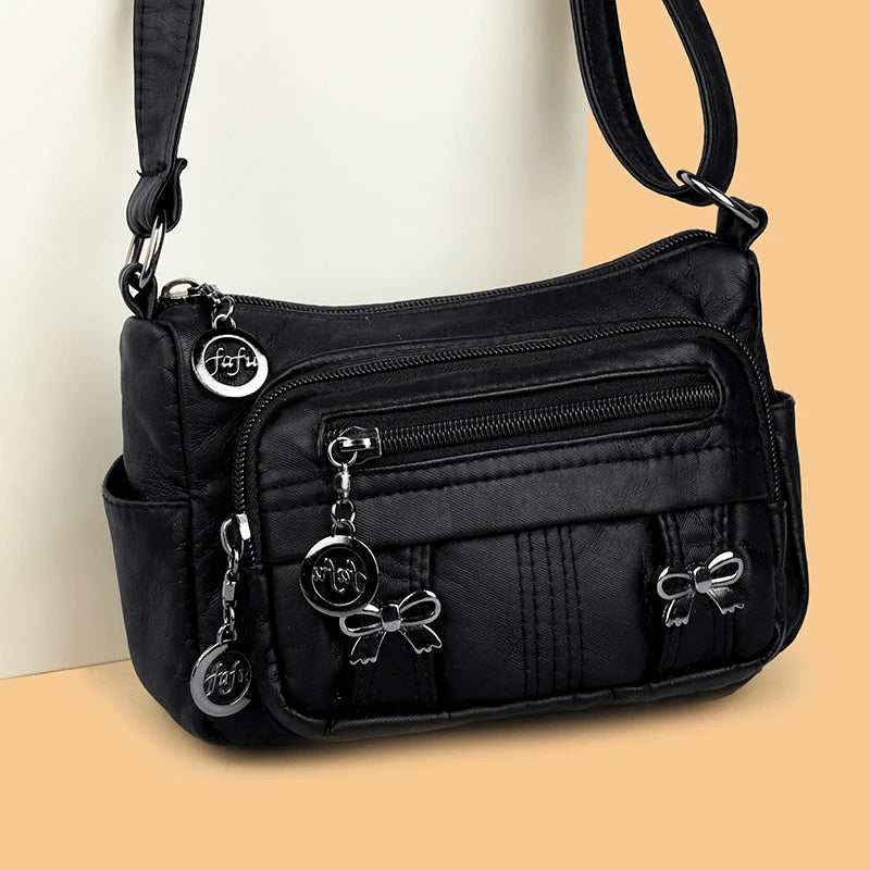 Premium Soft Leather Shoulder Bag-Vintage Crossbody
