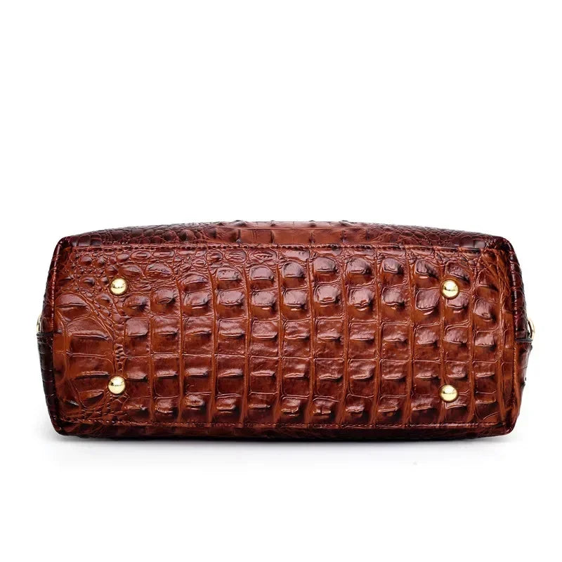 Women's Luxury Handbag- Crocodile Design