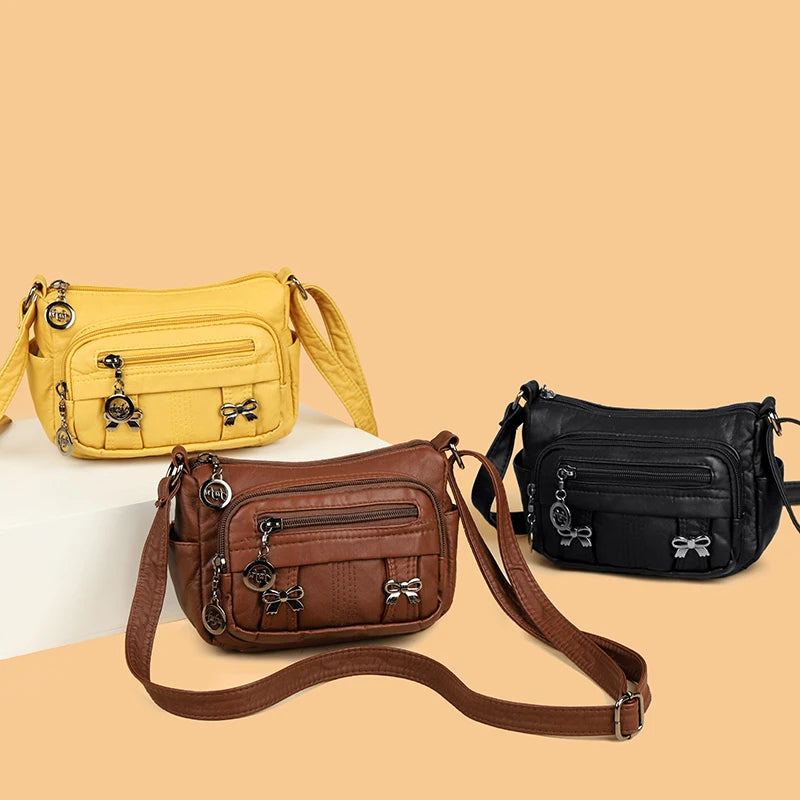Premium Soft Leather Shoulder Bag-Vintage Crossbody