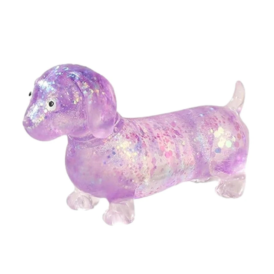 Squishy Sparkling Powder Sausage Dog Fidget Toys Soft Sensory Pinch Slow Rebound Maltose Stress Relief Toy Puppy Squeeze Squishy