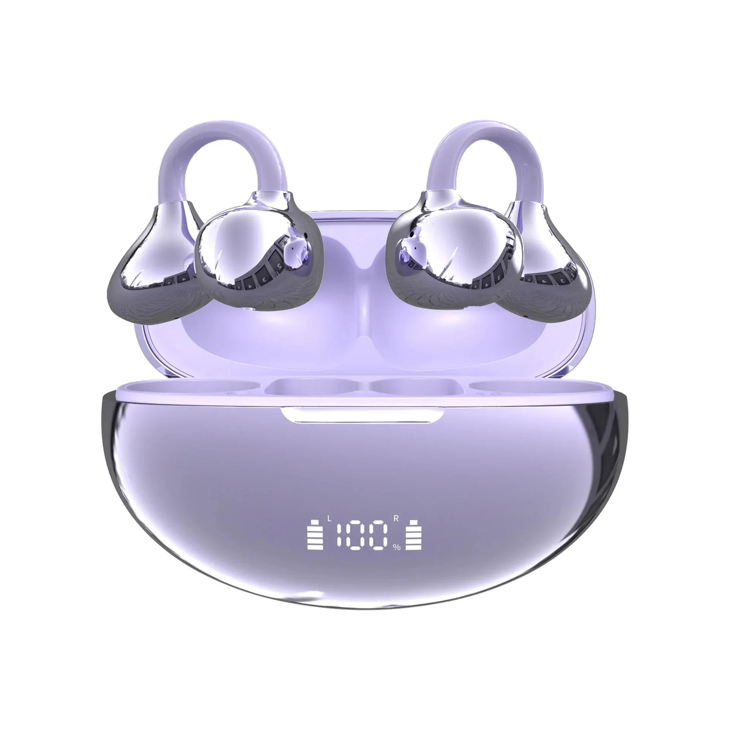 New Arrival Ear Clip-On Bluetooth Headphones Pain-Free Wear Powerful Noise Cancelling Long-Lasting Battery Built-in Mic