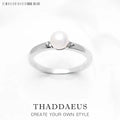 Pearl And Zircon Ring Europe Style Brand New Glam Fine Jewerly For Women Spring 925 Sterling Silver Trendy Gift