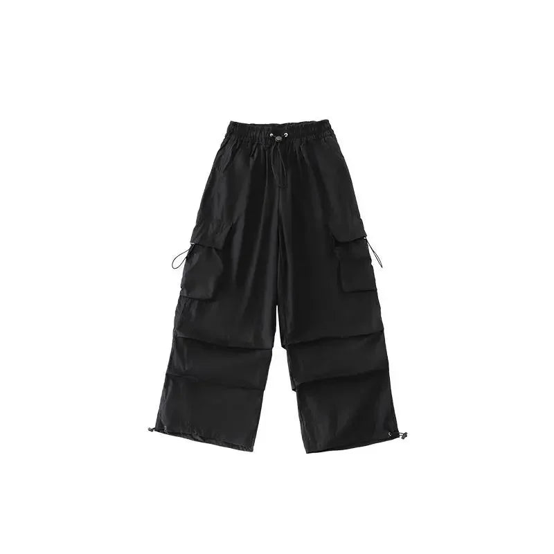 Girls Sports Cargo Pants Kids Fashion Straight Baggy Trousers Children Streetwear Sweatpants Teenager Vintage Casual Pants