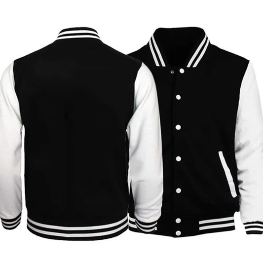 American Retro Men's Baseball Jersey Personalized Street Jacket Thermal Fleece Street Leather Jacket Men's Casual Sports Jacket