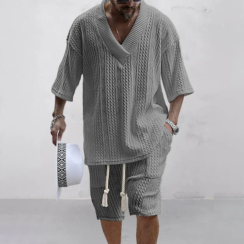 Men Casual Knitted Two Piece set