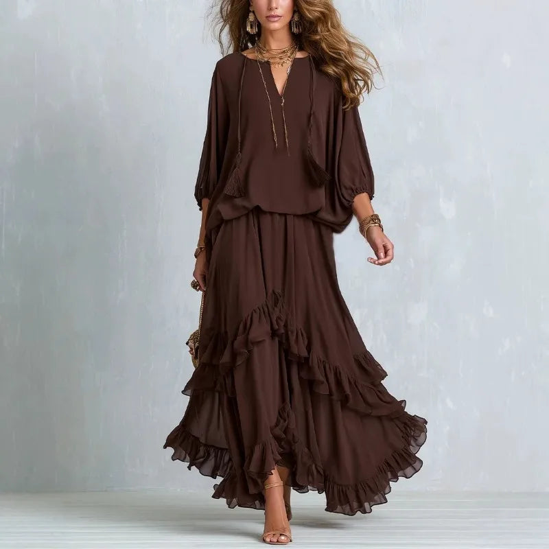 Women Boho Two-Piece Outfit