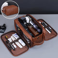 Multi Pockets Waterproof PU Toiletry Bag for Women and Men Travel Essentials Makeup Organizer Hanging Cosmetic Washing Bag