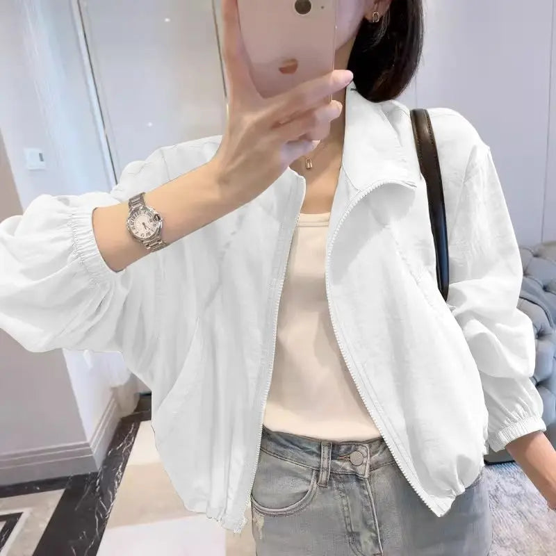 Sunscreen Clothes for Women Summer New Lazy Style French Casual and Fashionable Light and Breathable Sunscreen Clothes for Women