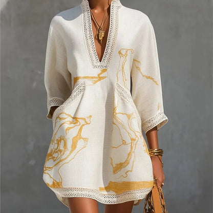 Women's Abstract Print Mini Dress