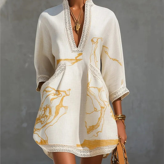 Women's Abstract Print Mini Dress