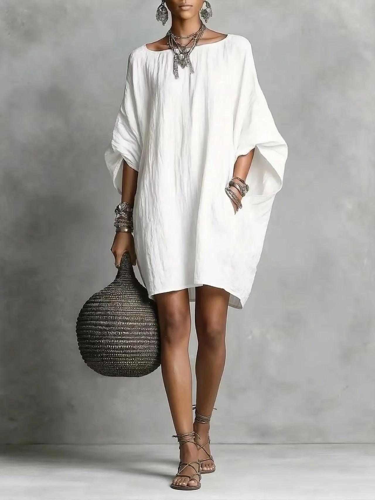 European and American cross-border women's clothing independent site 26 summer new women's solid color off-the-shoulder bat slee