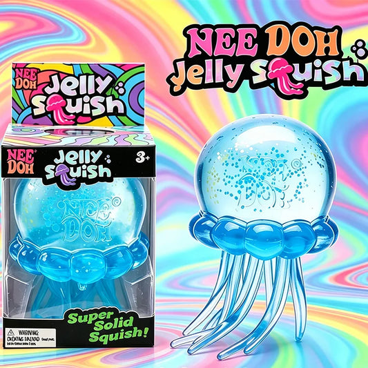 Needoh Jellyfish Squishy Toy Sensory Toy Stress Relief Anti Anxiety Relaxing Squeeze Fidget Toy for Kids Adults