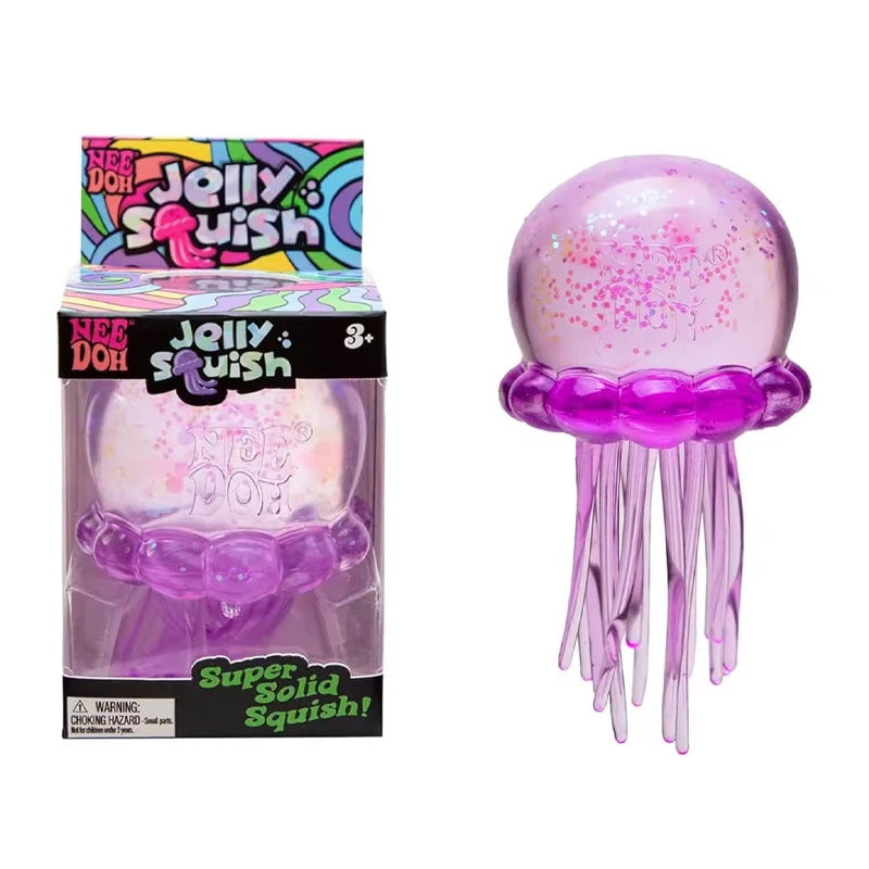 Needoh Jellyfish Squishy Soft Stress Relief Toy Cute Relaxing Squeeze Sensory Toy Kids Big Size Anti-Anxiety Focus ADHD Fidgets