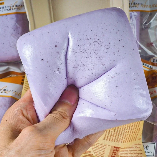 Stress Relief Squishy Toast Squeeze Toys Slowing Rising Sticky Toast Sensory Fidget Toys for Adults Squishy Sensory Toys