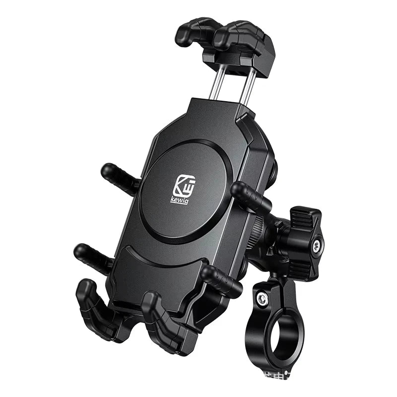 Anti-Theft Motorcycle Phone Mount with 15W Wireless Charger And 30W USB-C Charger for iPhone And Android Phones Handlebar Holder