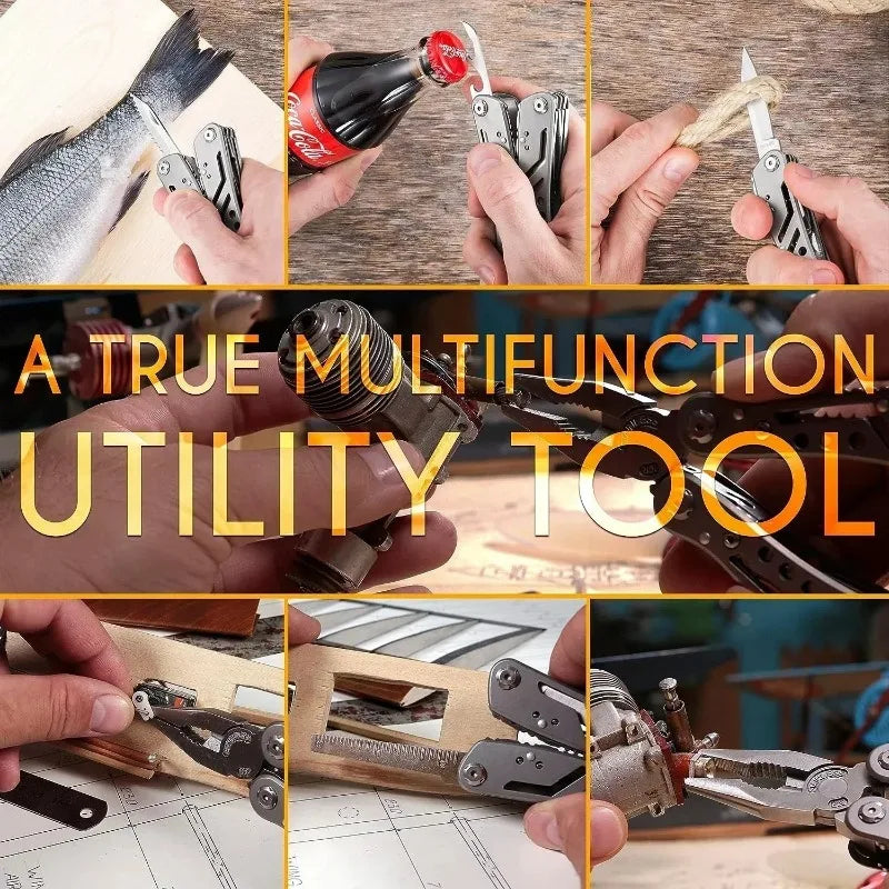 Multitool 24-in-1 Multitools Pliers with Professional multitool survivalowy Camping and Hunting Gifts for Men Dad Hus band