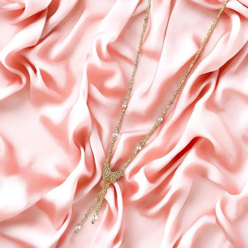 Shiny Pearl Butterfly Necklace Crystal Pendant Collar Chain Necklace Ladies Wedding Party Jewelry Gift
