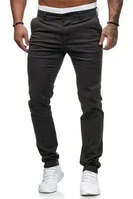 2026 Spring Autumn Fashion Men Clothing Men's Casual Pants Solid Slim Fit Mid-waist Trousers New Male Business Sport Baggy Pants