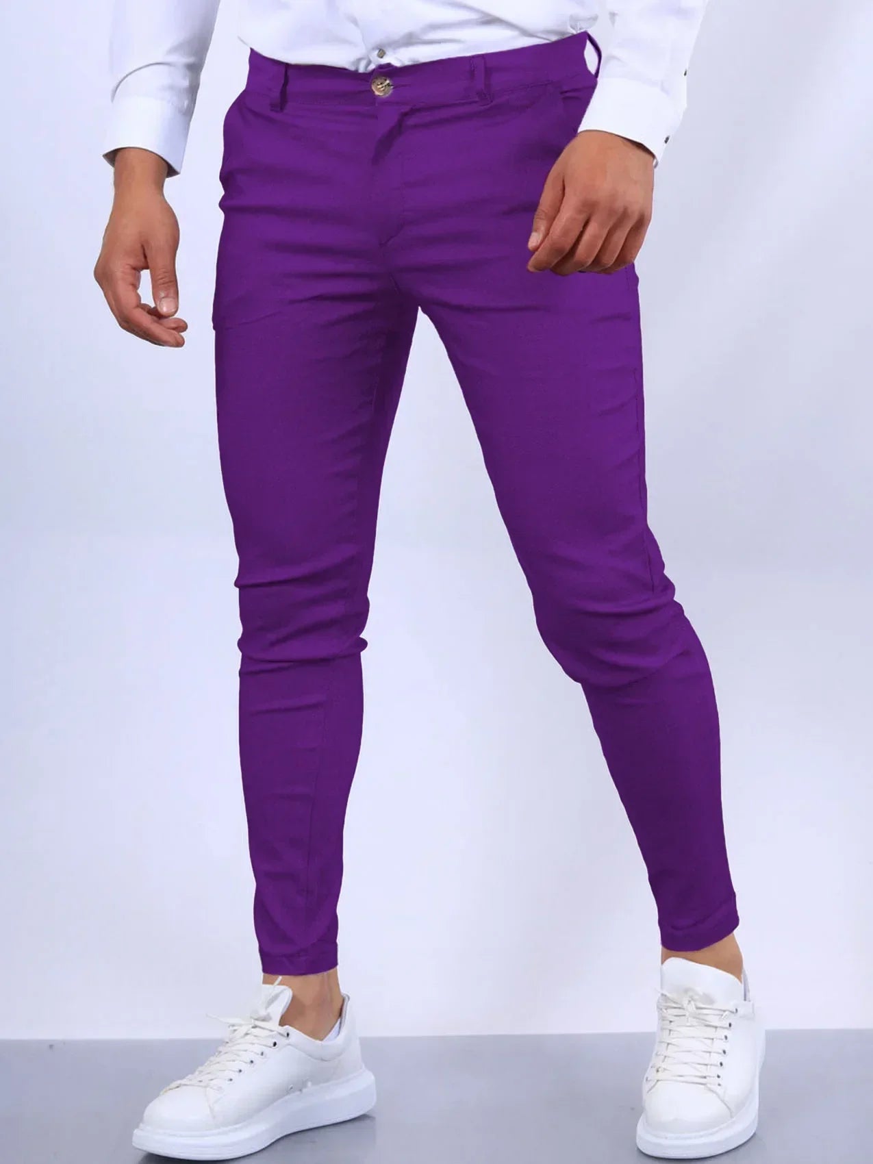 2026 Spring Autumn Fashion Men Clothing Men's Casual Pants Solid Slim Fit Mid-waist Trousers New Male Business Sport Baggy Pants