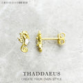 Ear Stud Seahorse Fine Jewerly For Women Trendy Romantic Gift In 925 Sterling Silver