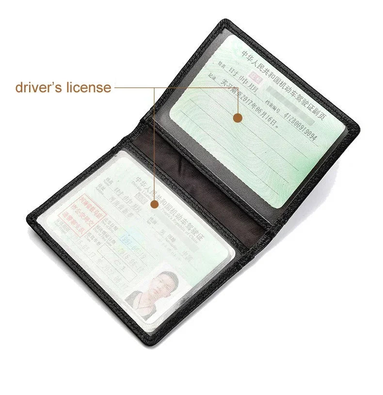 New Genuine Cow Leather Credit Card Holder Men Mini Wallet High Quality Casual Slim Purse Man Small Driver's License Bag