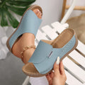 Women Wedge Slippers Summer  New Fashion Slippers Open Toe Breathable Sandals Comfortable Buckle Woman Shoes Slides Women