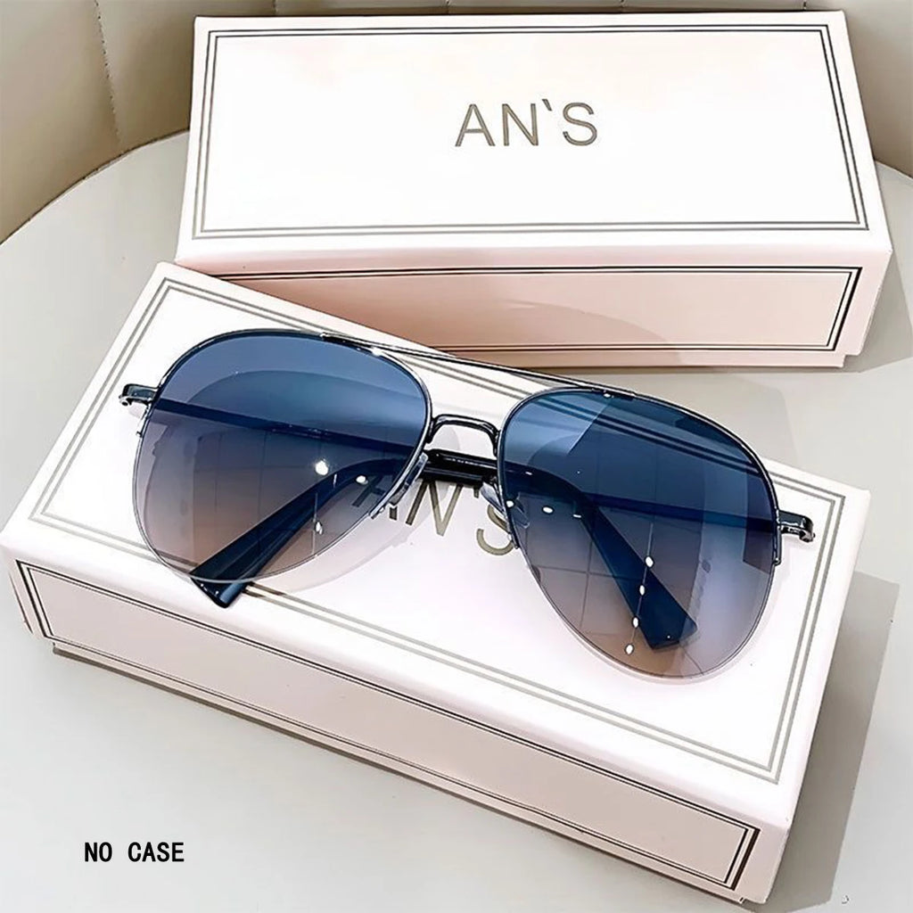 1pc Aviator Fashion Large Face Driving Riding Stylish Trendy Personality Sunglasses For Men