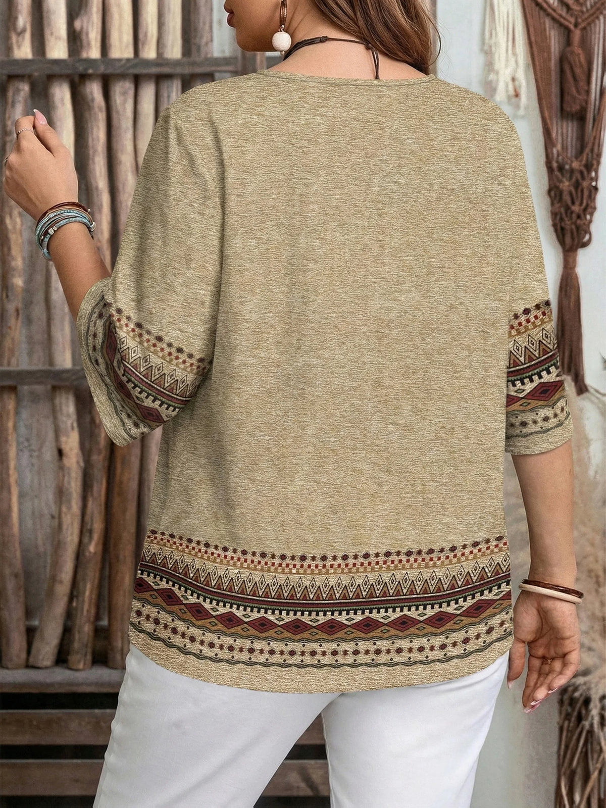 Plus Size Women's Bohemian style Top