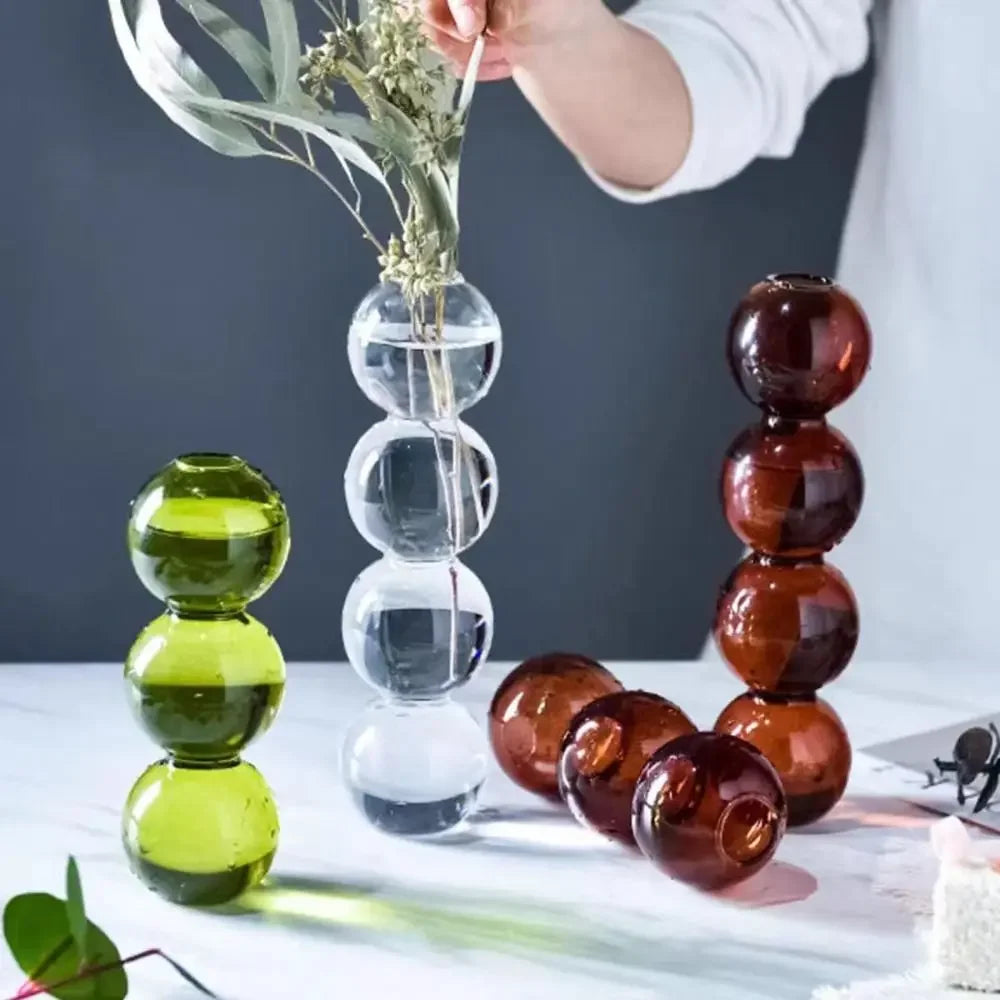 Living Room Glass Vase Creativity Contracted Dining Room Flower Arrangement Dry Flower Simulation Flower Decor Christmas Gifts