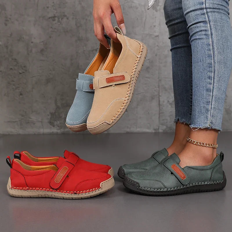 Women Sandals Summer 2025 Comfortable Flat Shoes Casual Suede Slip in Loafers Casual Sneaker Fashion Cowboy Set Vulcanize Shoes