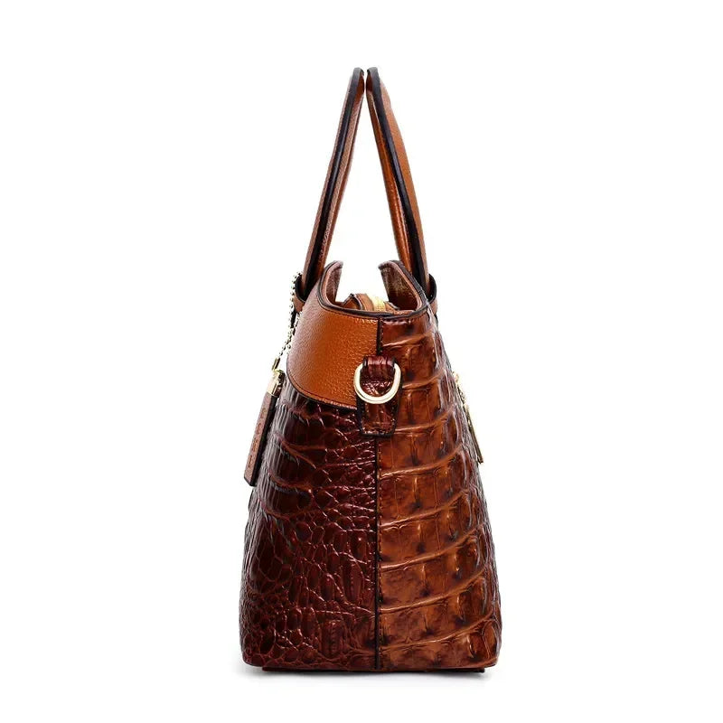 Women's Luxury Handbag- Crocodile Design