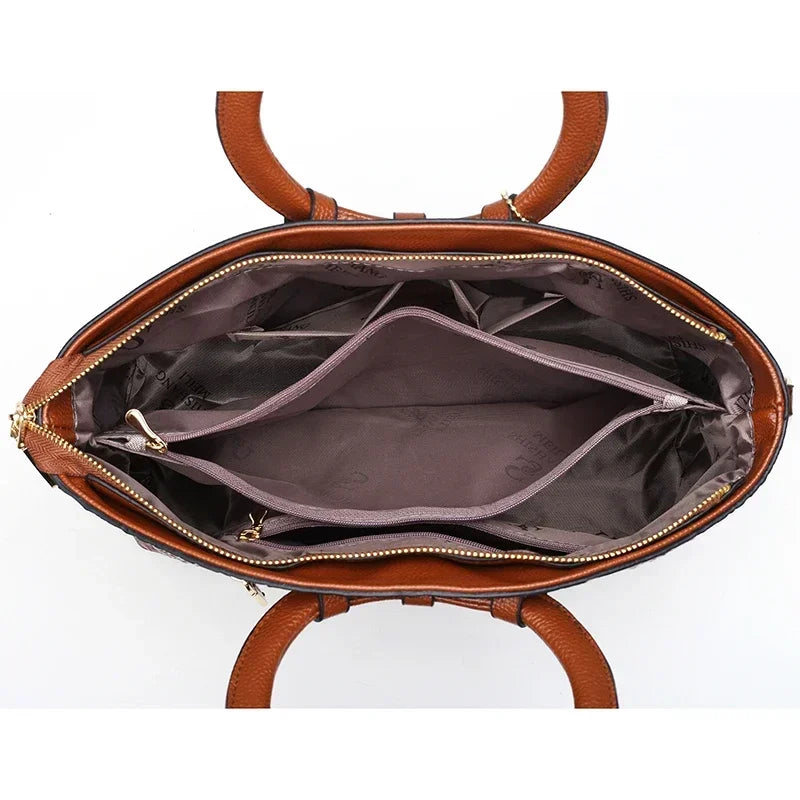 Women's Luxury Handbag- Crocodile Design