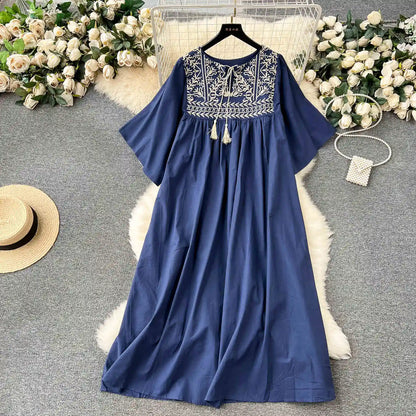 Bohemian Women's Embroidered Dress