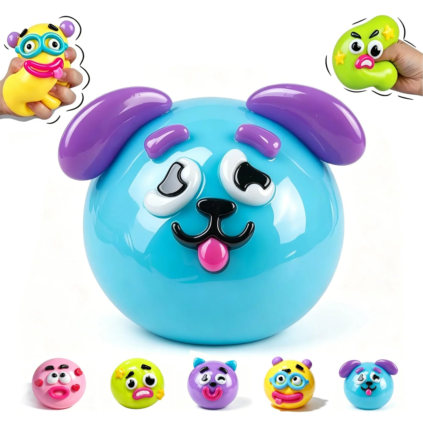 The new 2026 Smushers Squishy, Squishy exchanges dog face toys, slowly rises the foldable toys and relaxes the senses.