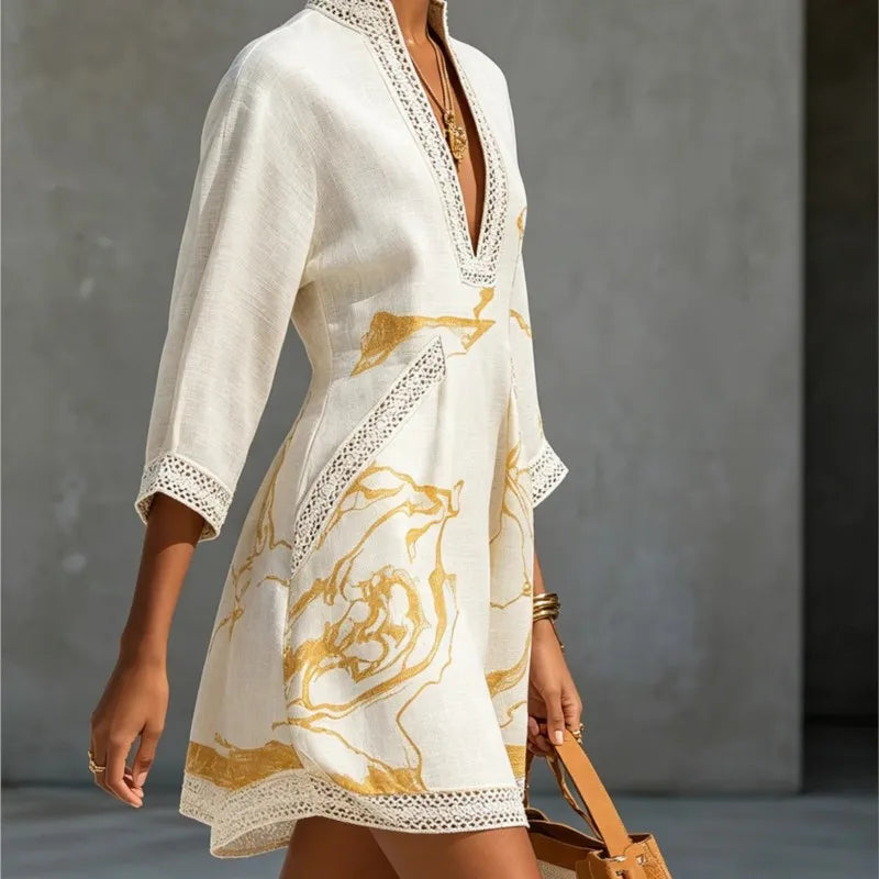 Women's Abstract Print Mini Dress