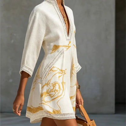 Women's Abstract Print Mini Dress
