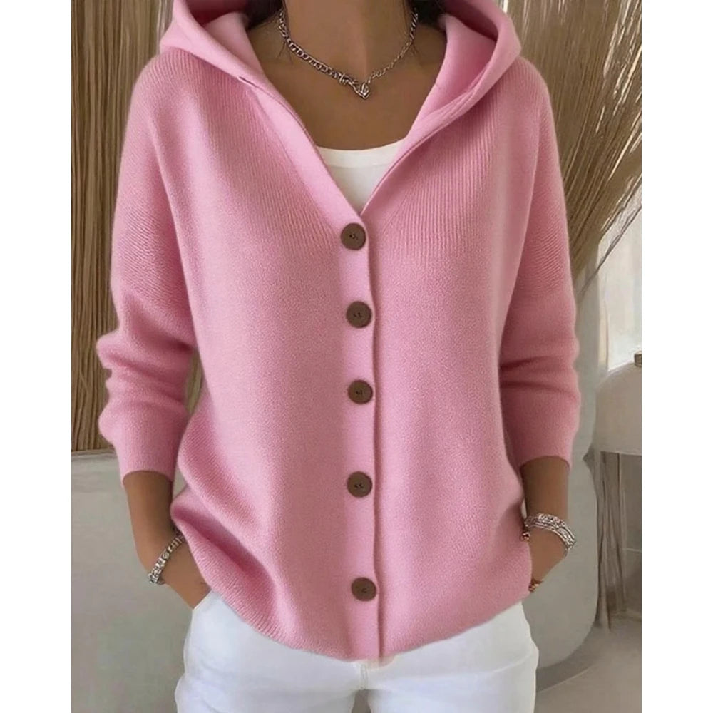 Women's Hooded Knit Cardigan