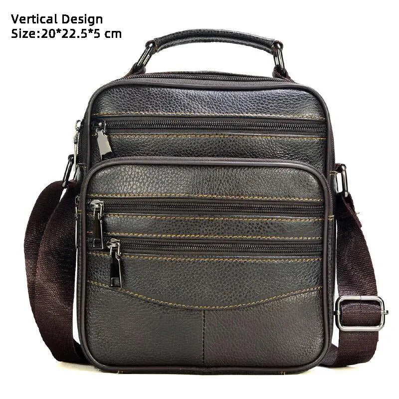 Hot Fashion Men Messenger Bags Genuine Leather Handbags for Man Luxury Brand Male Crossbody Bag for Mini Pad Boy Shoulder Bag