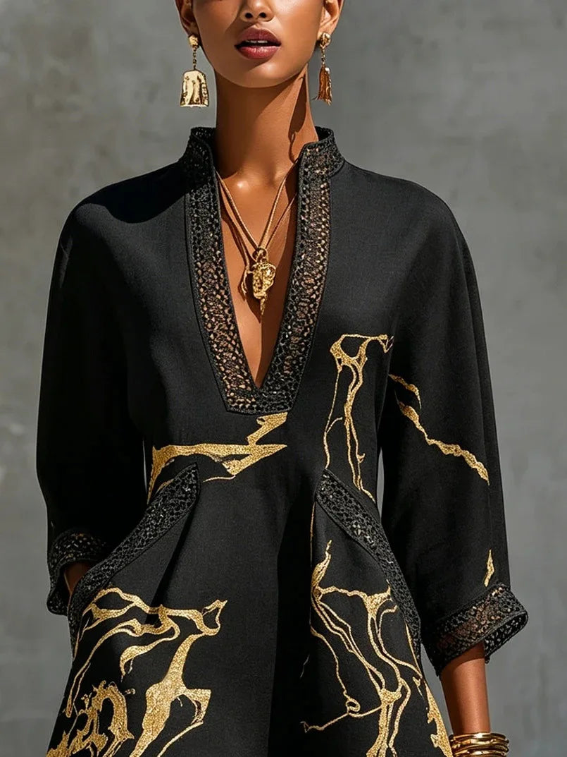 Women's Abstract Print Mini Dress