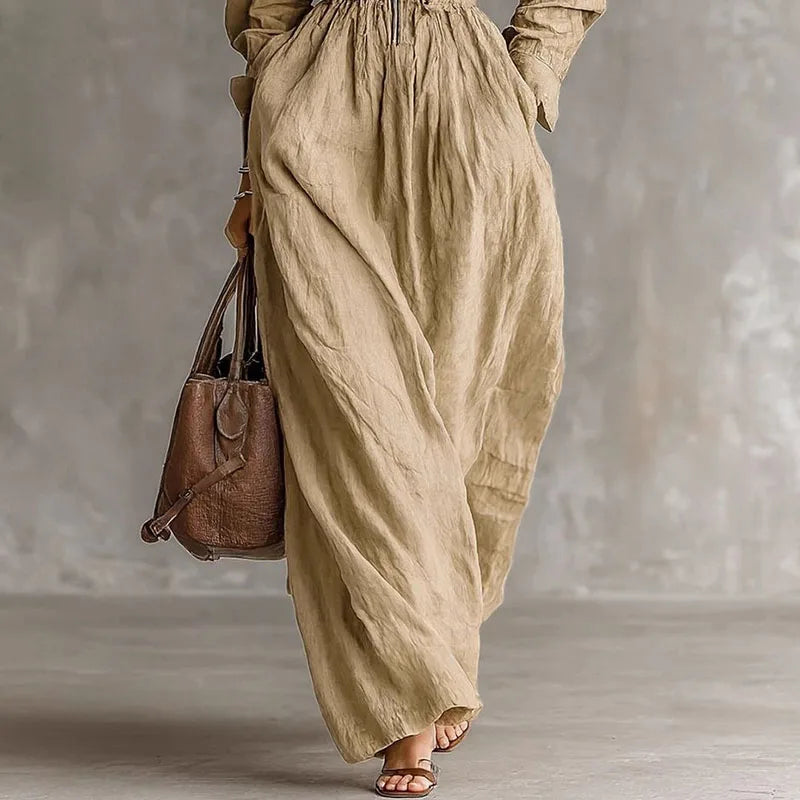 Elegant Lapel Midi Dress