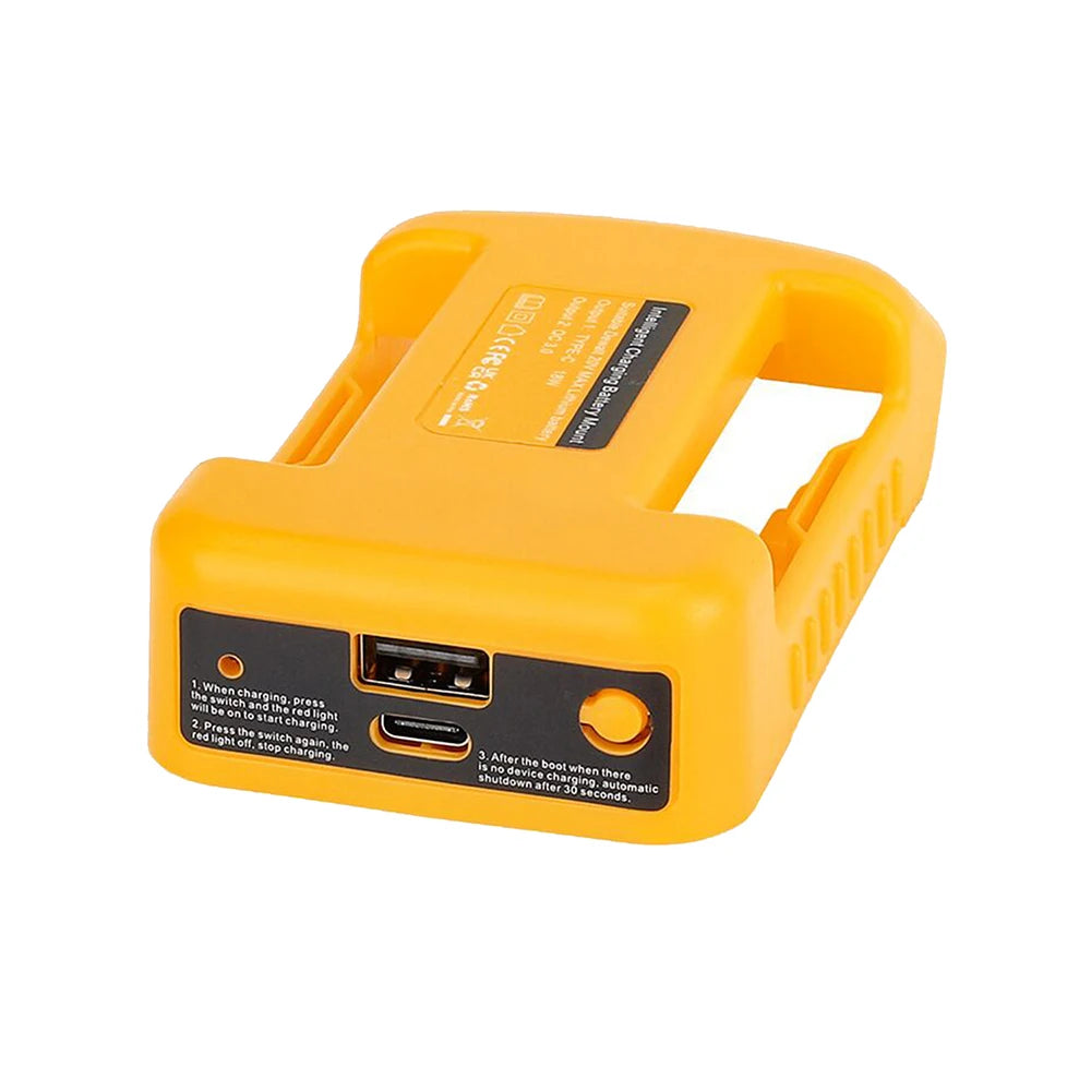 USB Power Bank r Adapter for Makita/Dewalt/Milwaukee 18V Li-ion Battery Rack Holder USB Type-C Output Fast Charging Interface