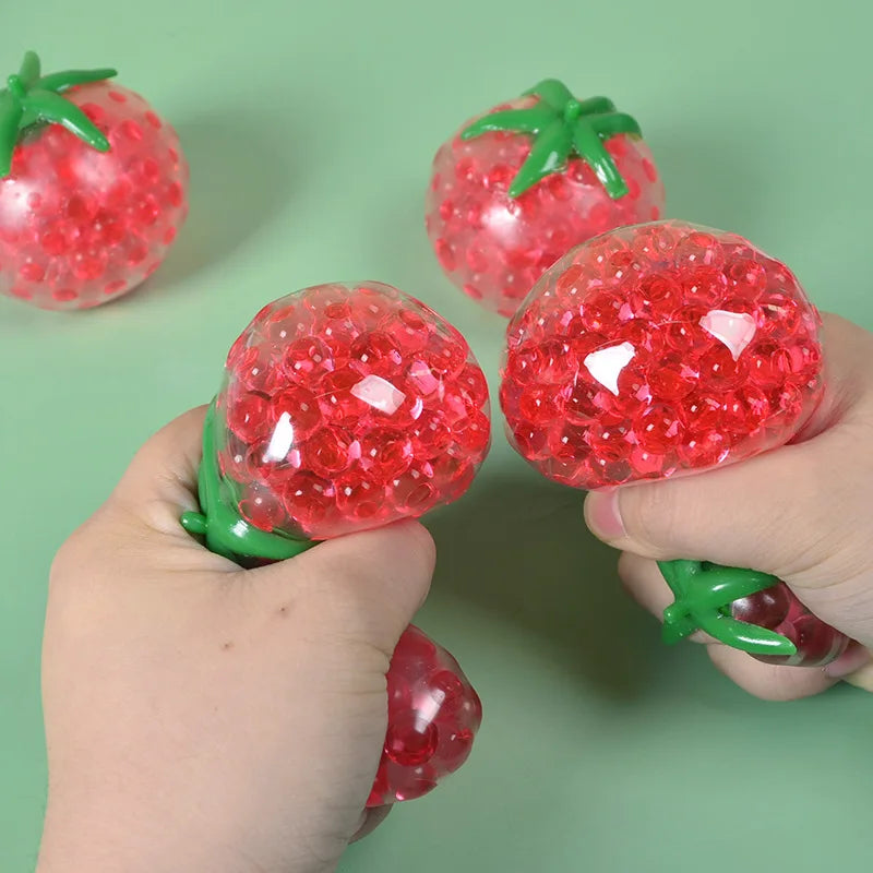 Squishy Fluid Tomato Stress Relief Squeeze Toys Slow Rising Simulation Fruit Sensory Fidget Toy Anxiety Relief Gift