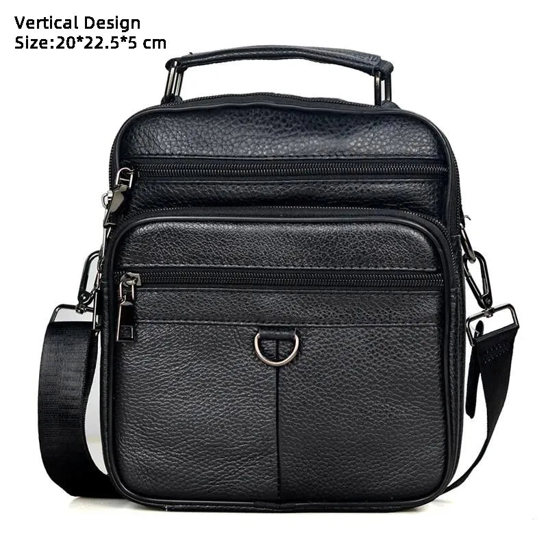 Hot Fashion Men Messenger Bags Genuine Leather Handbags for Man Luxury Brand Male Crossbody Bag for Mini Pad Boy Shoulder Bag