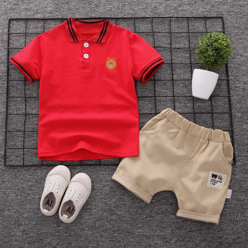 Summer Fashion Baby Boy Clothes Sets T-shirt + Pants 1-4T Toddler Casual Clothing Suits Children Kids Boys Outfits Suit