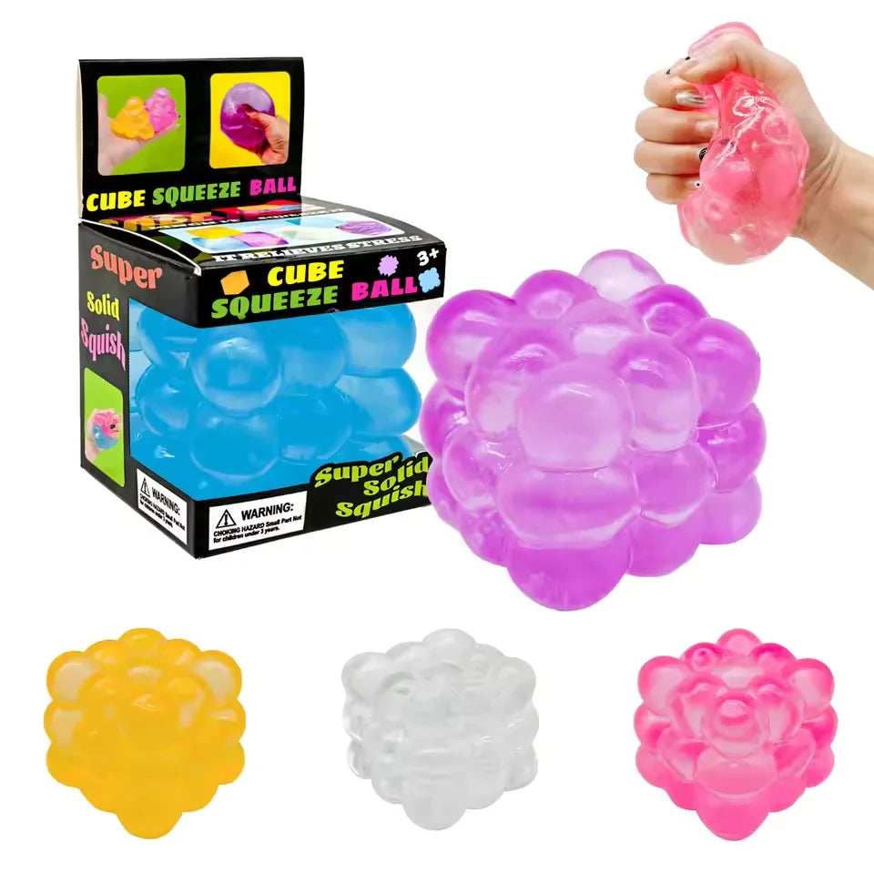 Schylling Needoh Nice Cube Sensory Fidget Squishy Stress Relief Anti-Anxiety Squeeze Toy for Relaxation And Mindful Play
