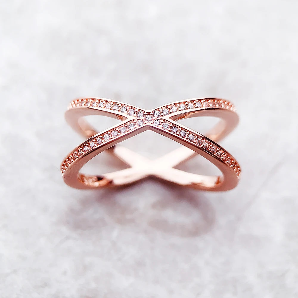 Minimalism Graphic Design Ring Europe Fine Jewerly For Women Summer Classic Gift In 925 Sterling Silver